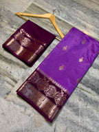 Banarasi Warm Silk Saree with Mina Dar Zari Border - BWSPR01