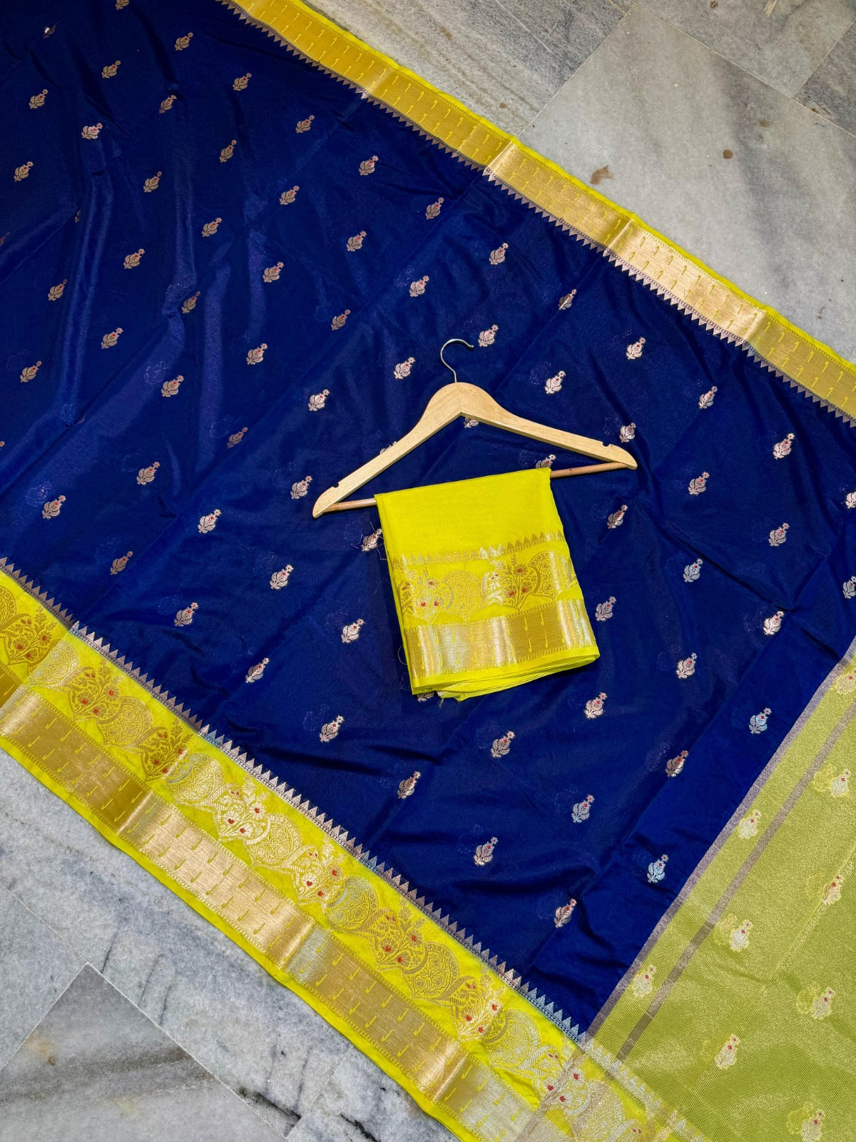 Banarasi Warm Silk Saree with Mina Dar Zari Border - BWSBY04