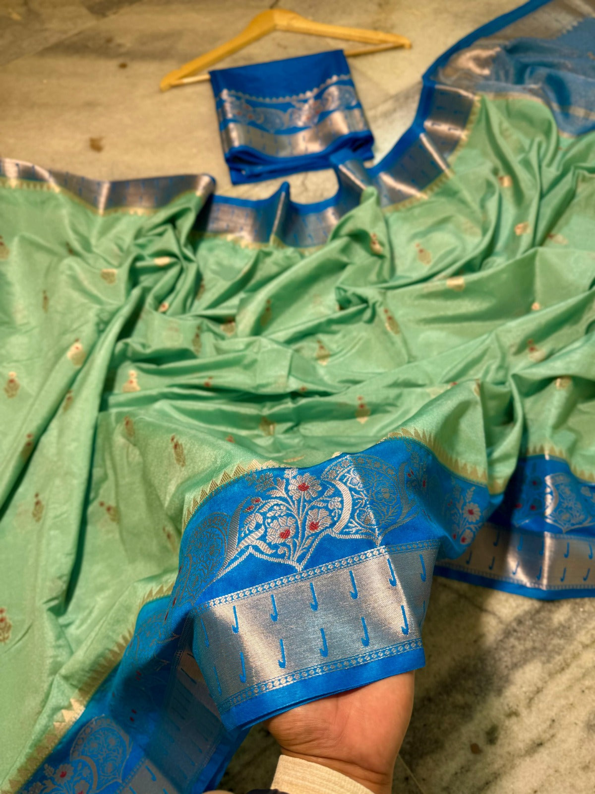 Banarasi Warm Silk Saree with Mina Dar Zari Border - BWSBB03