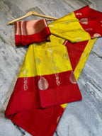 Banarasi Double Dupion Soft Silk Saree with Zari Butta Weaving - BADDYR01