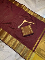 Banarasi Soft Silk Saree with Zari Check Weaving - BSSZCB1