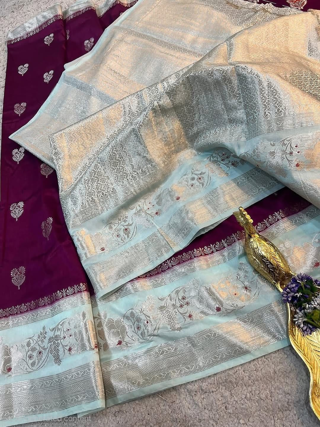 Banarasi Handloom Raw Mango Semi Silk Saree - ABRM001