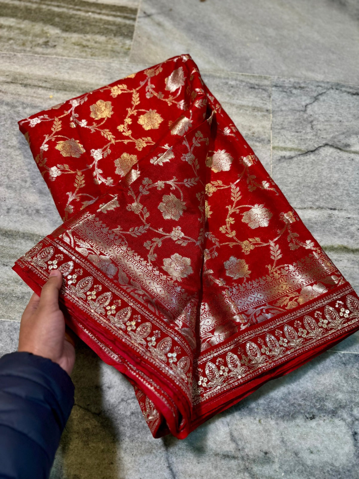 Banarasi Semi Masru Katan Silk Saree - BSMKBR1