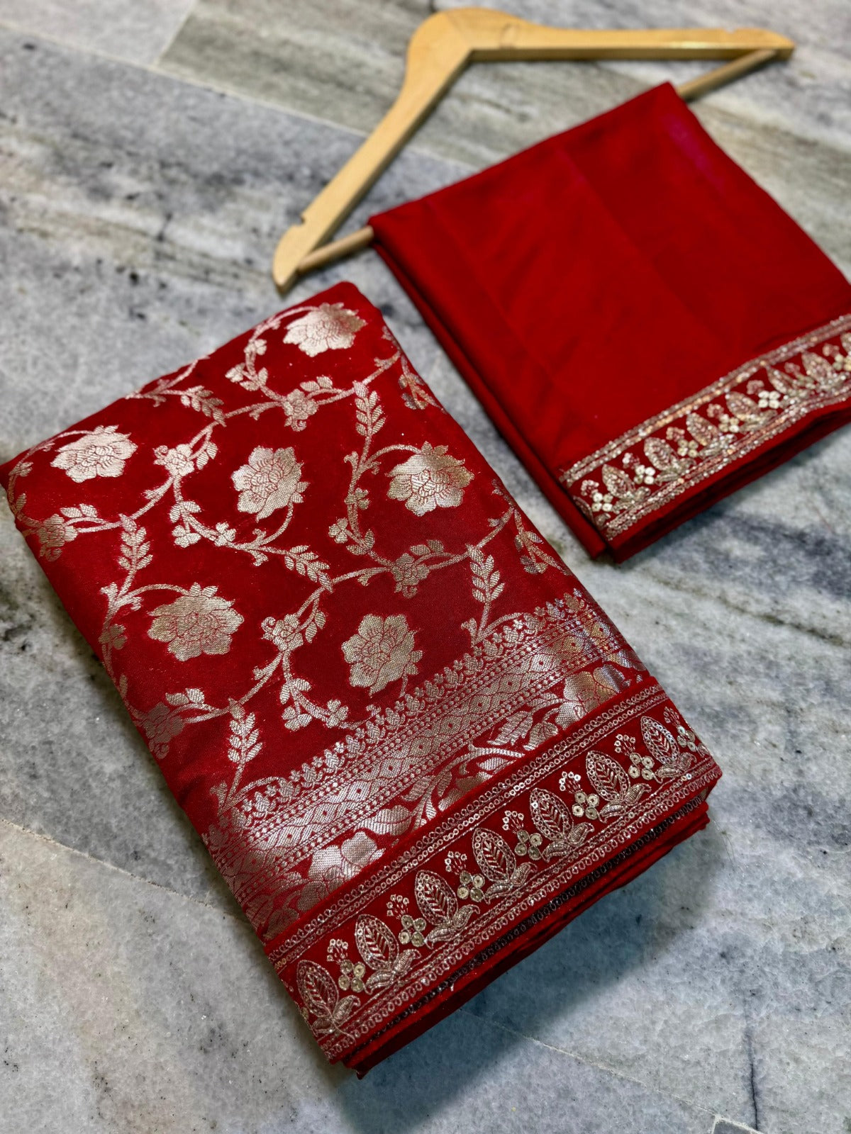 Banarasi Semi Masru Katan Silk Saree - BSMKBR1