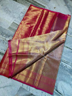 Banarasi Tissue Silk Saree with Zari Flower Weaving - BTSZFP01