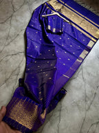 Banarasi Katan Silk Saree with Zari Check Buti - BKSZCB1