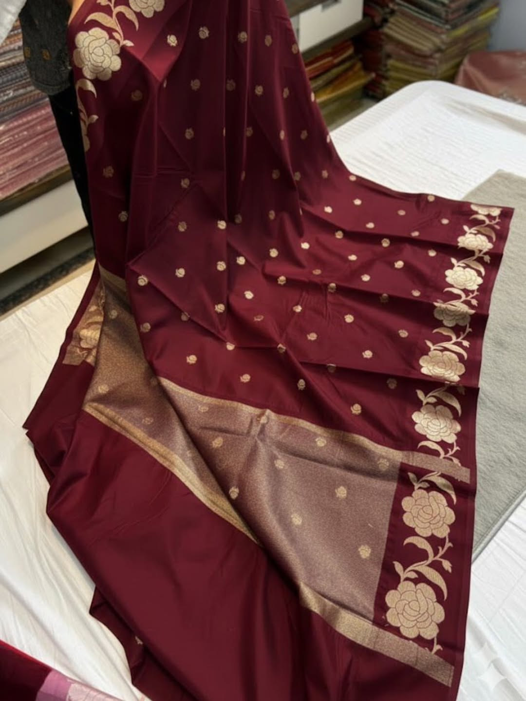 Banarasi Silk Double Dupion Saree - BSDDBR9
