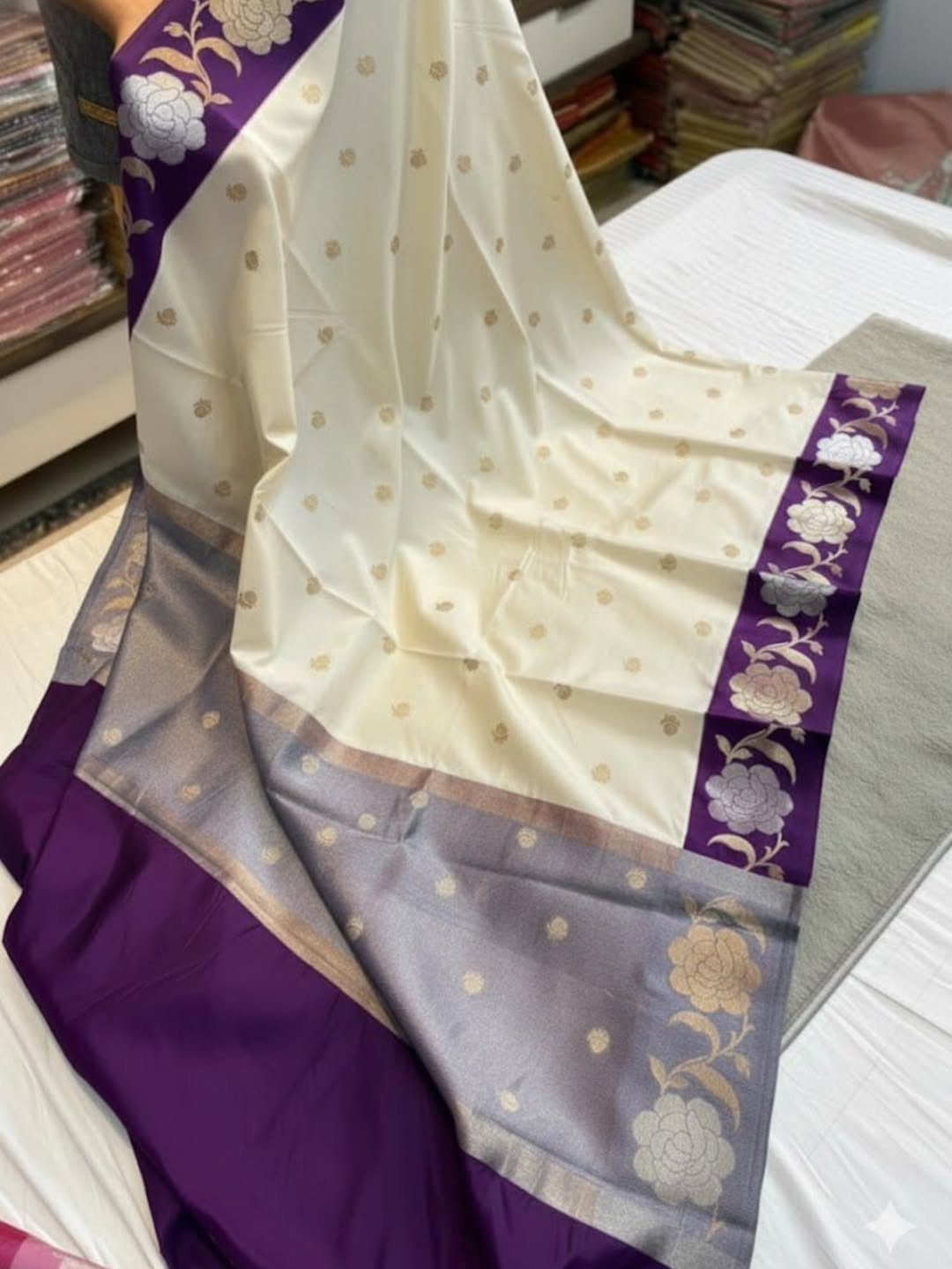 Banarasi Silk Double Dupion Saree - BSDDWP4