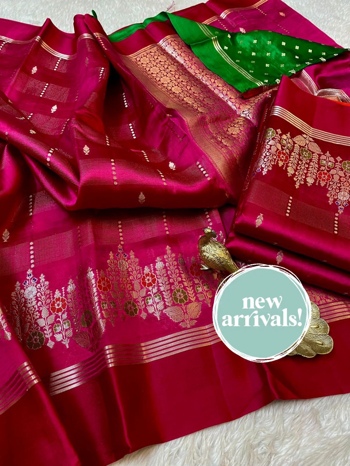 Banarasi Semi Katan Silk Saree - BSKMKPG3