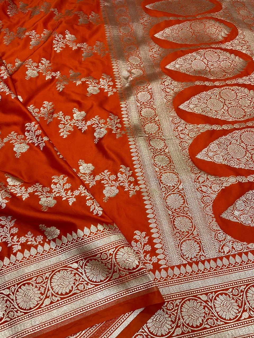 Premium Mashru Silk Saree with Vintage Ada Zari Weave - AMVZO1