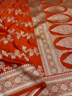 Premium Mashru Silk Saree with Vintage Ada Zari Weave - AMVZO1