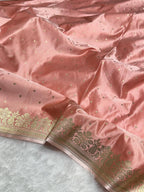 Banarasi Mashru Katan Silk Saree with Butti Zari Weaving - AMKP04