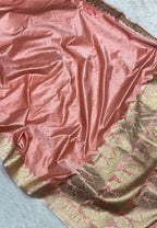 Banarasi Mashru Katan Silk Saree with Butti Zari Weaving - AMKP04