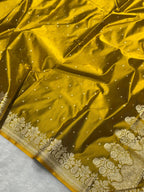 Banarasi Mashru Katan Silk Saree with Butti Zari Weaving - AMKM08