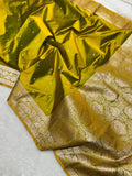 Banarasi Mashru Katan Silk Saree with Butti Zari Weaving - AMKZBM4