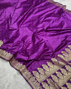 Banarasi Mashru Katan Silk Saree with Butti Zari Weaving - AMKP02
