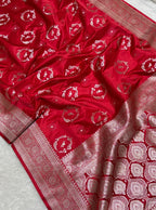 Banarasi Mashru Katan Silk Saree with Heavy Zari Pallu - AKMKR01