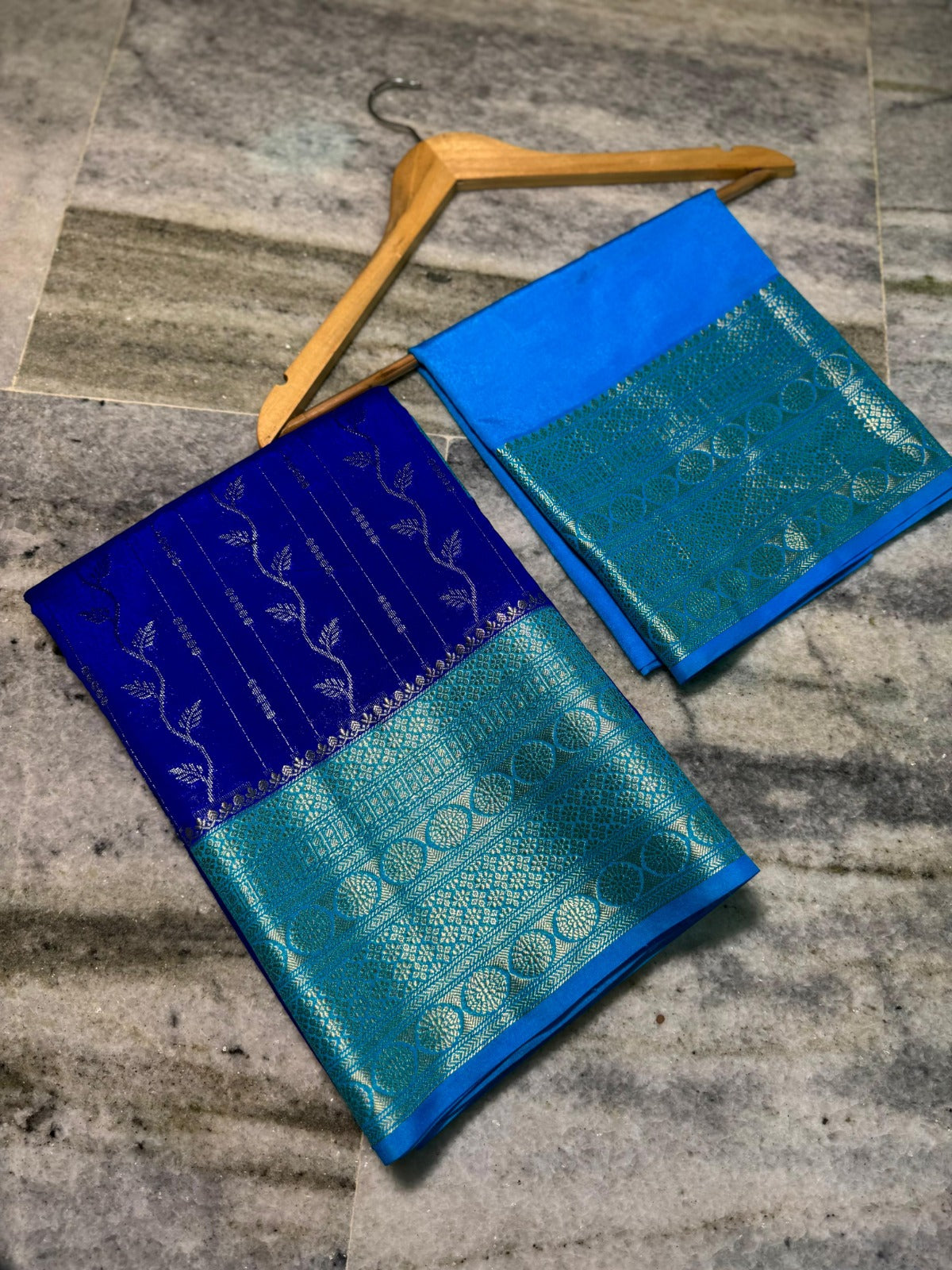 Banarasi Semi-Chiffon Silk Saree Gold Zari Ada Weaving - BSCRRB5