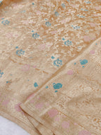Pure Banarasi Mulberry Chiniya Silk Saree Silkmark Certified - AKMC011