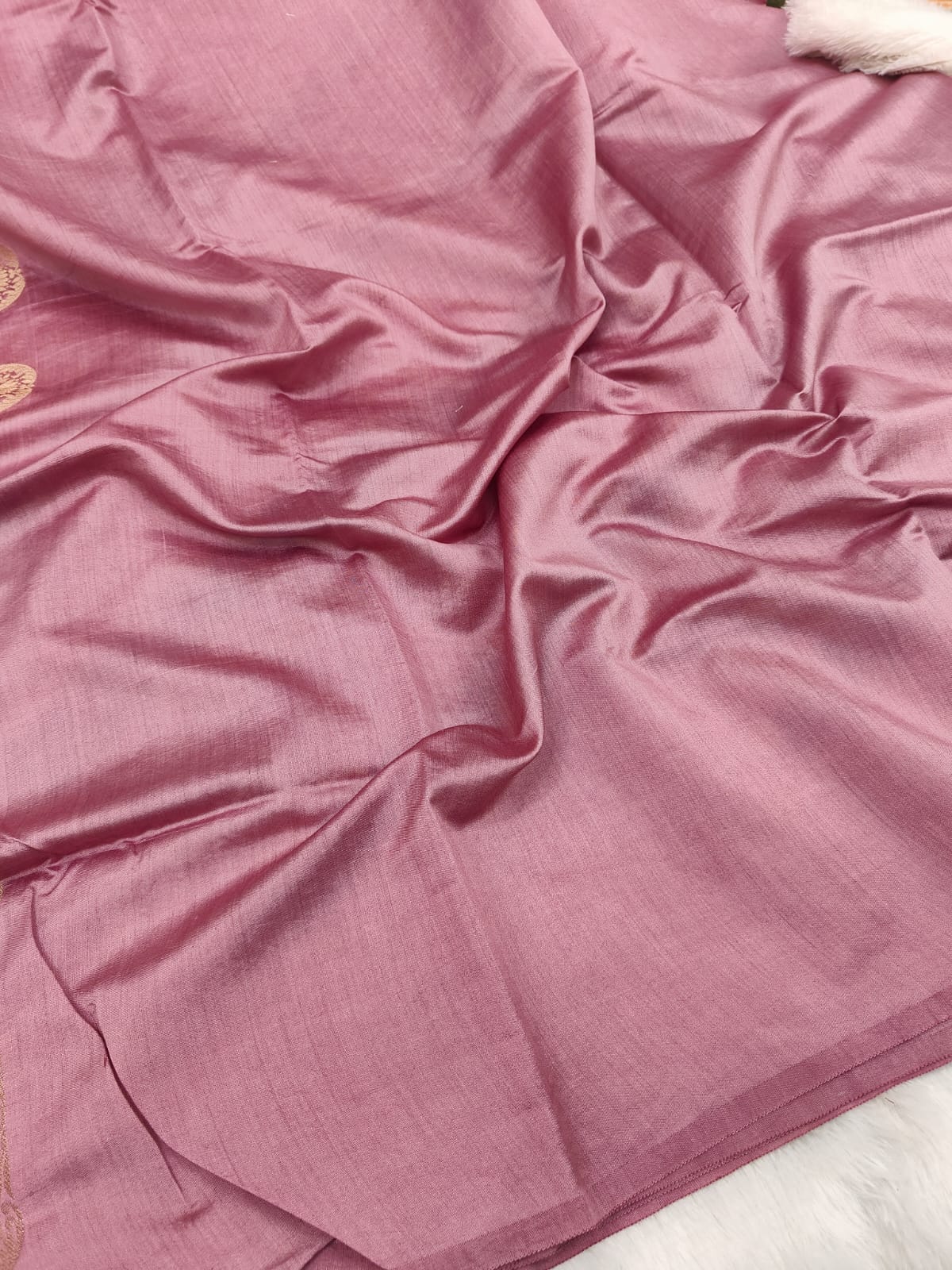 Pure Banarasi Mulberry Chiniya Silk Saree Silkmark Certified - AKMC012