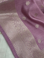 Pure Banarasi Mulberry Chiniya Silk Saree Silkmark Certified - AKMC002