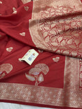 Pure Banarasi Mulberry Chiniya Silk Saree Silkmark Certified - AKMC001
