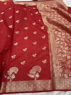 Pure Banarasi Mulberry Chiniya Silk Saree Silkmark Certified - AKMC001