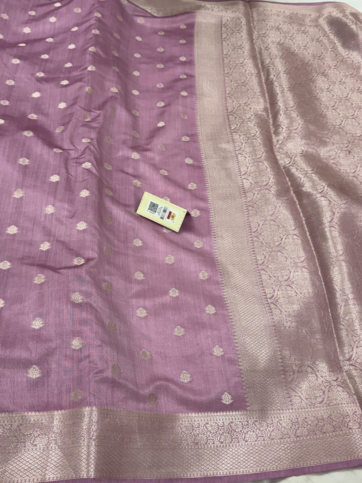 Pure Banarasi Mulberry Chiniya Silk Saree Silkmark Certified - AKMC002