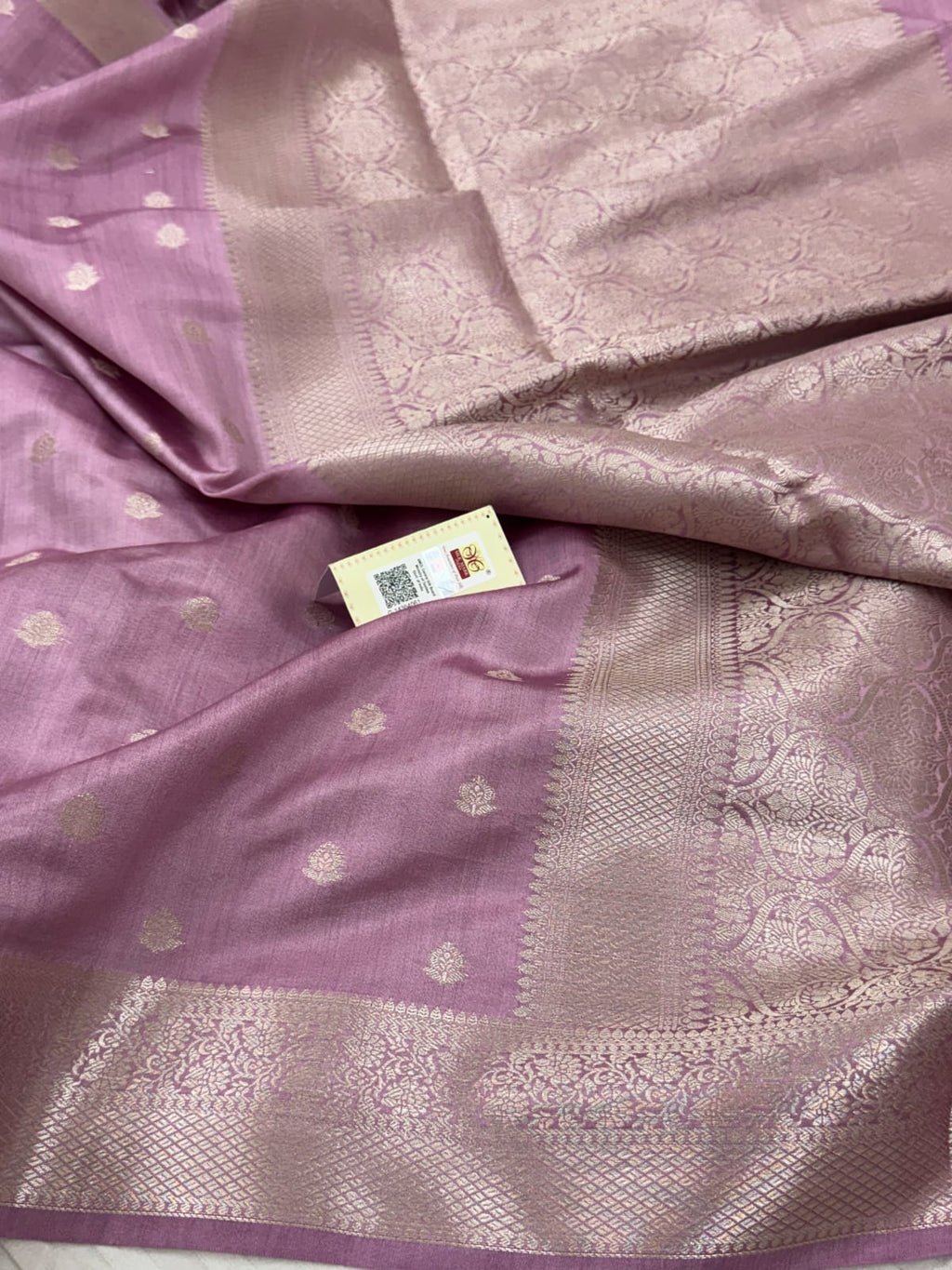Pure Banarasi Mulberry Chiniya Silk Saree Silkmark Certified - AKMC002