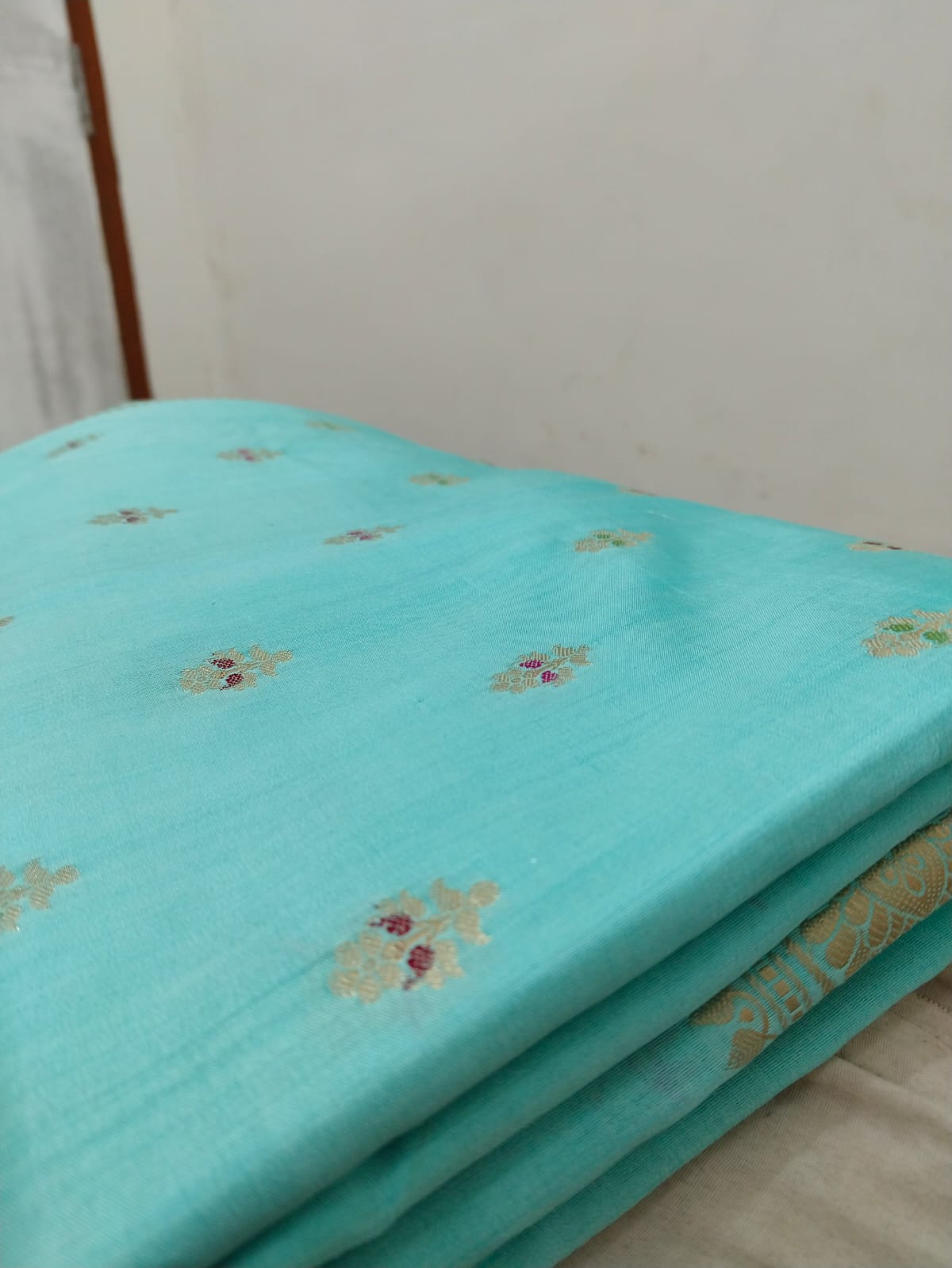 Pure Banarasi Mulberry Chiniya Silk Saree Silkmark Certified - AKMC003