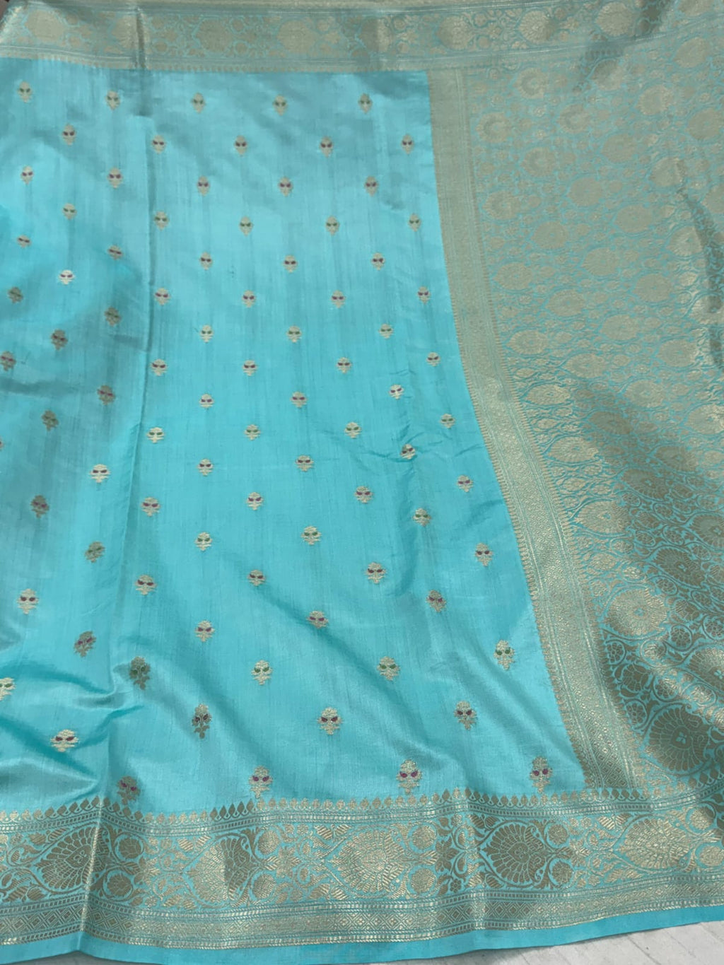 Pure Banarasi Mulberry Chiniya Silk Saree Silkmark Certified - AKMC003