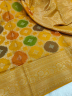 Pure Banarasi Mulberry Chiniya Silk Saree Silkmark Certified - AKMC005