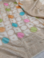 Pure Banarasi Mulberry Chiniya Silk Saree Silkmark Certified - AKMC007