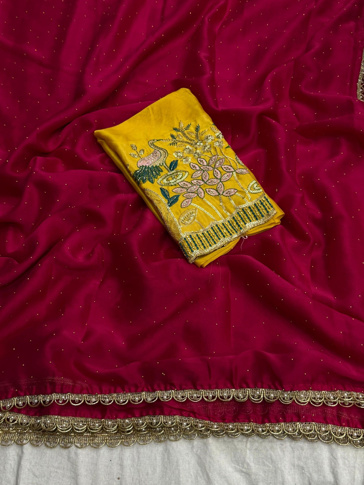 Designer Chiffon Saree with Chatni Work - ADCCW04