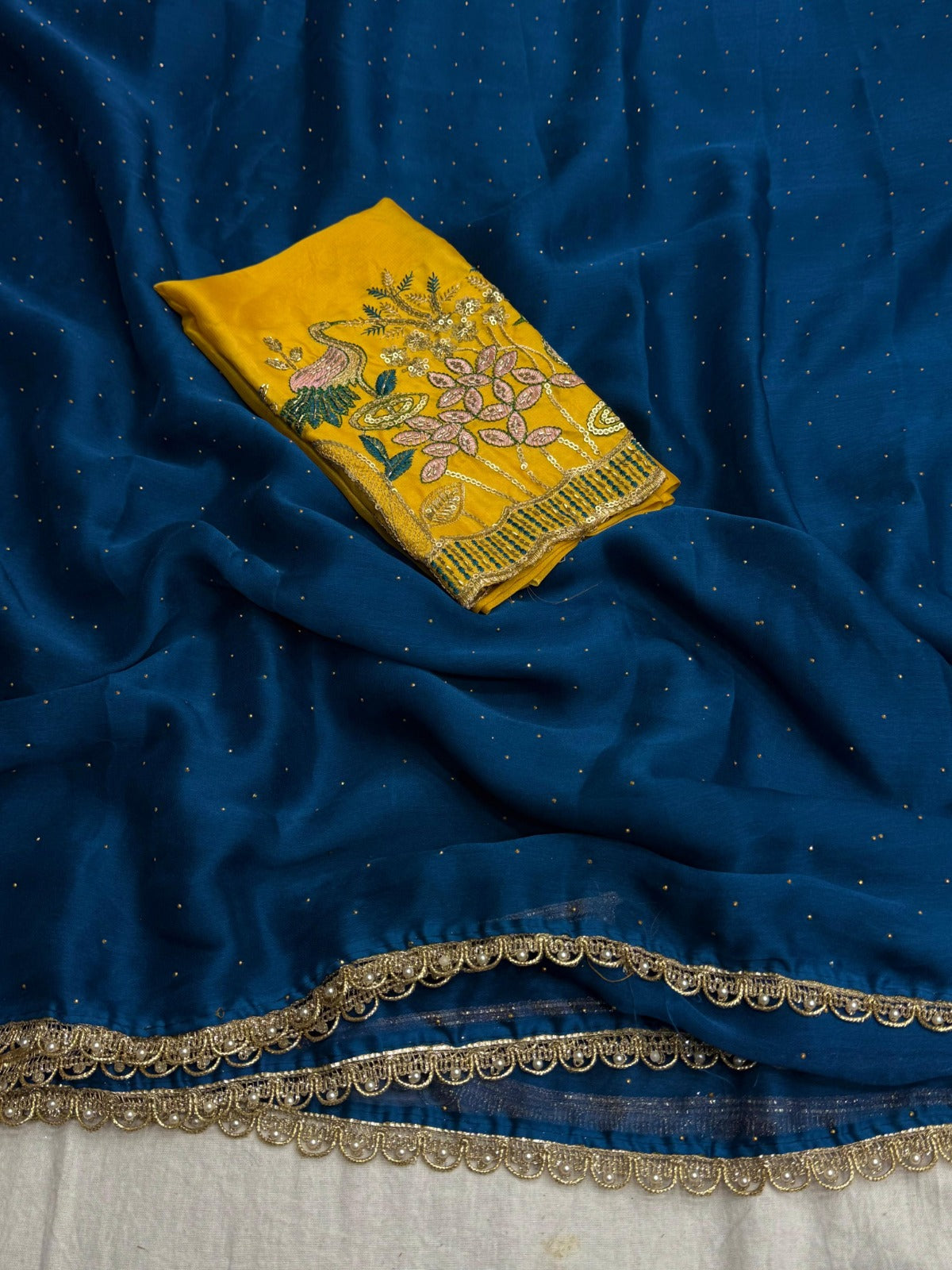 Designer Chiffon Saree with Chatni Work - ADCCW02