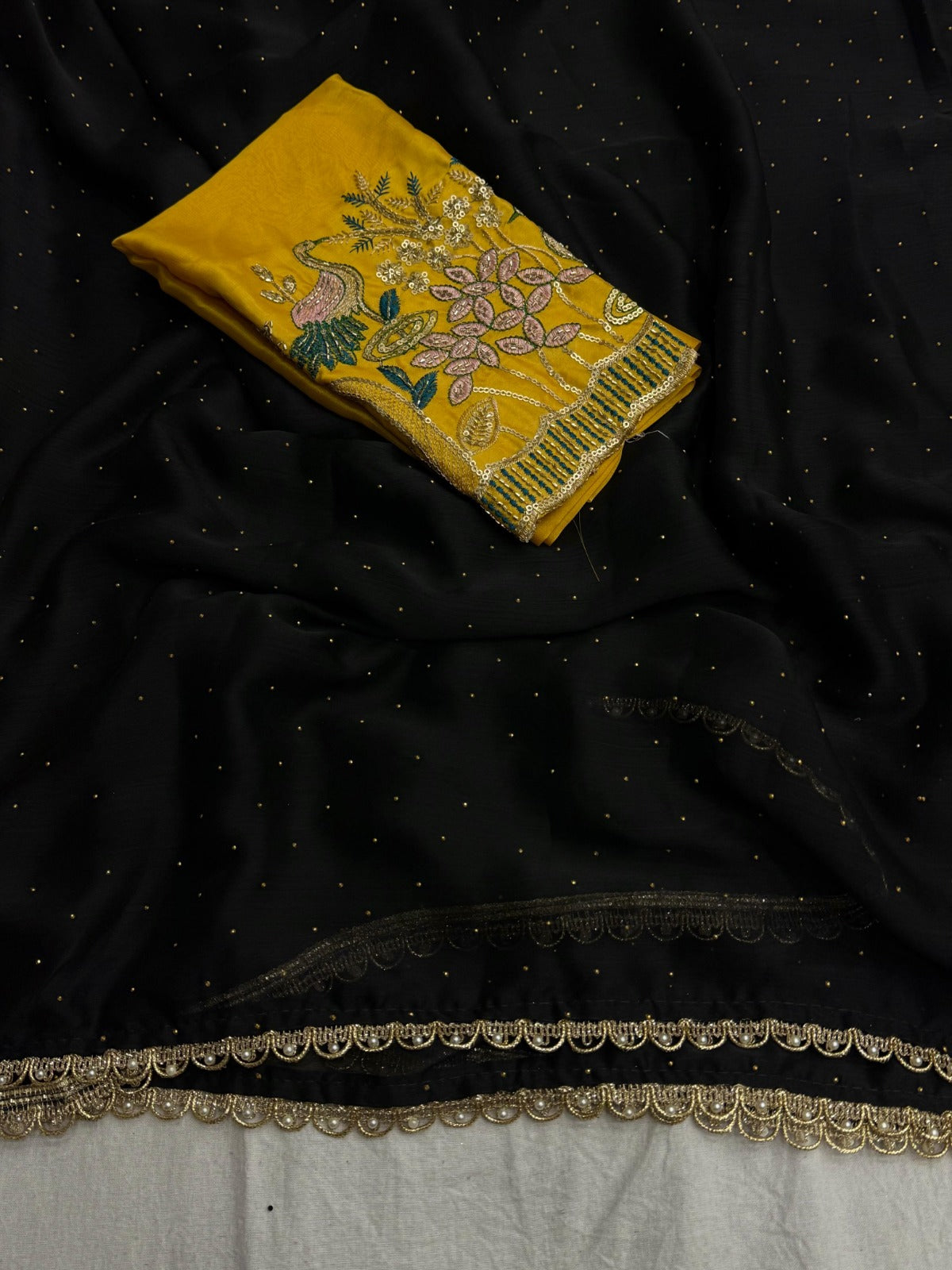 Designer Chiffon Saree with Chatni Work - ADCCW01