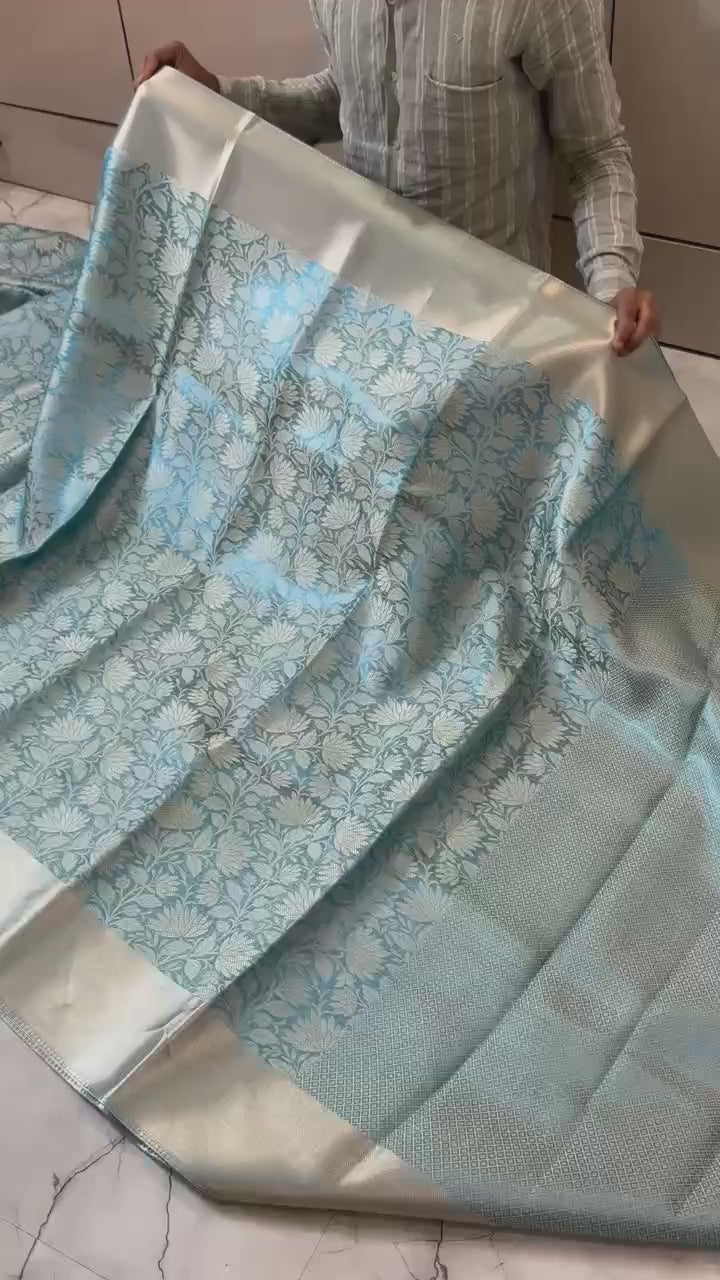 Banarasi Zari Tissue Silk Saree - BZTBB1