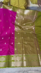 Banarasi Warm Silk Saree with Mina Dar Zari Border - BWSPG05