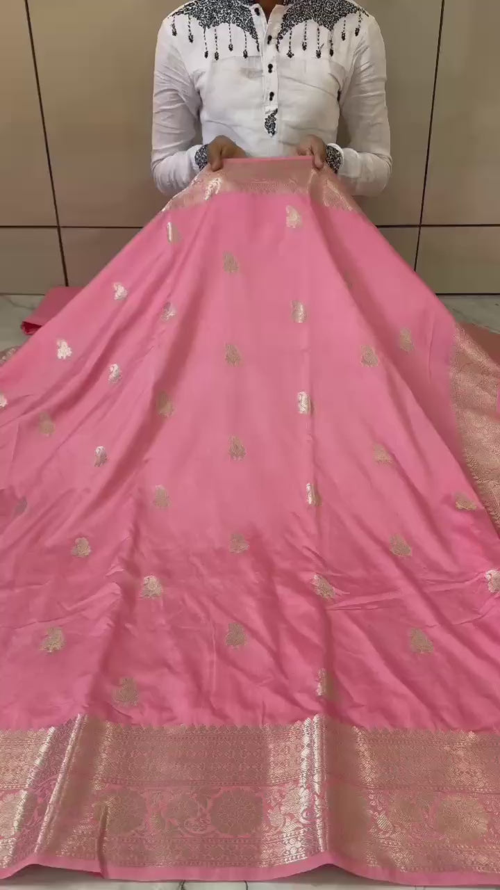 Banarasi Georgette Silver Zari Saree - BHSZP01